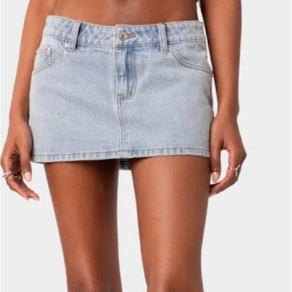 Edikted Micro Denim Skirt - Picture 3 of 3